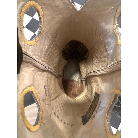 Tony Lama El Paso Men's Brown Snake Print Western Cowboy Boots Sz 7.5 D - Picture 8 of 9